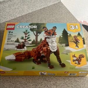 Lego Brown and White Building Set with Fox and 3-in-1 Models
